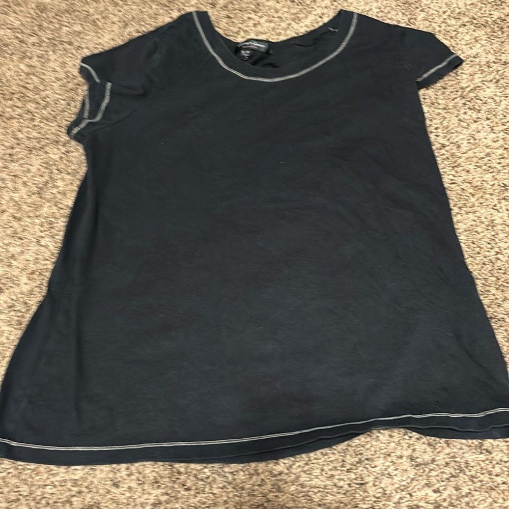 Planet sleep black pajamas shirt size medium trimmed in light color